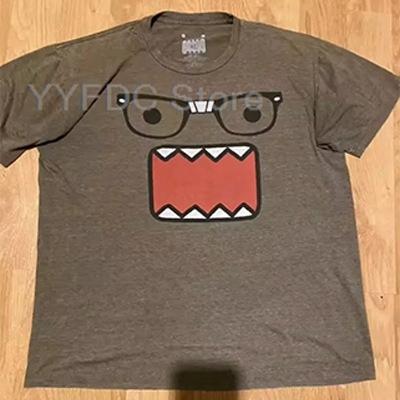Женская футболка с принтом мультфильма Domo, унисекс, летняя, хлопковая, с коротким рукавом, Харадзюку, уличная мода, ретро, милый, забавный рисунок, топ