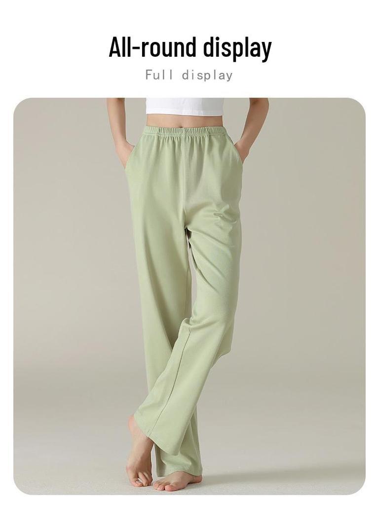 Women's Pure Cotton Loose Sleep Pants - Lightweight for Spring, Summer, and Autumn with Plus Sizes, Suitable for Casual Home or Outdoor Wear.