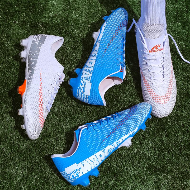 Мужские футбольные кроссовки с длинными шипами и короткими шипами. Футбольные бутсы. Нескользящие, устойчивые к падению кроссовки. Кроссовки для тренировок на твердом грунте.