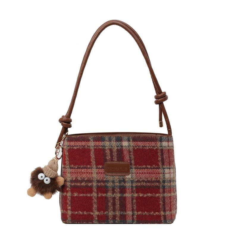 Популярные в этом году шерстяные плетеные сумки для женщин, модные модные сумки-тоут для женщин, сумки-ведра высокого класса Sense Niche