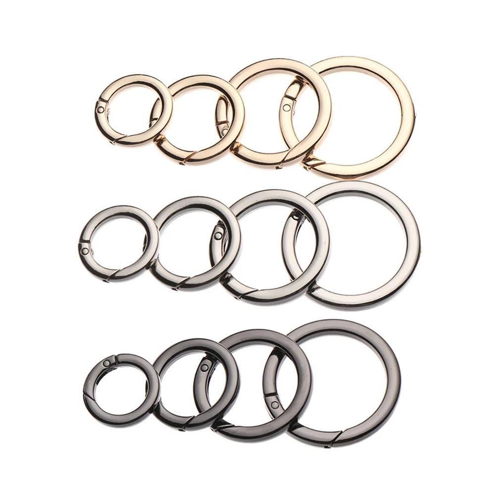 Chain Keyring Round Handbags Ring Buckle Zinc Zinc Zinc Alloy Snap Hooks O-Ring Buckle Snap Clasp Spring Gate