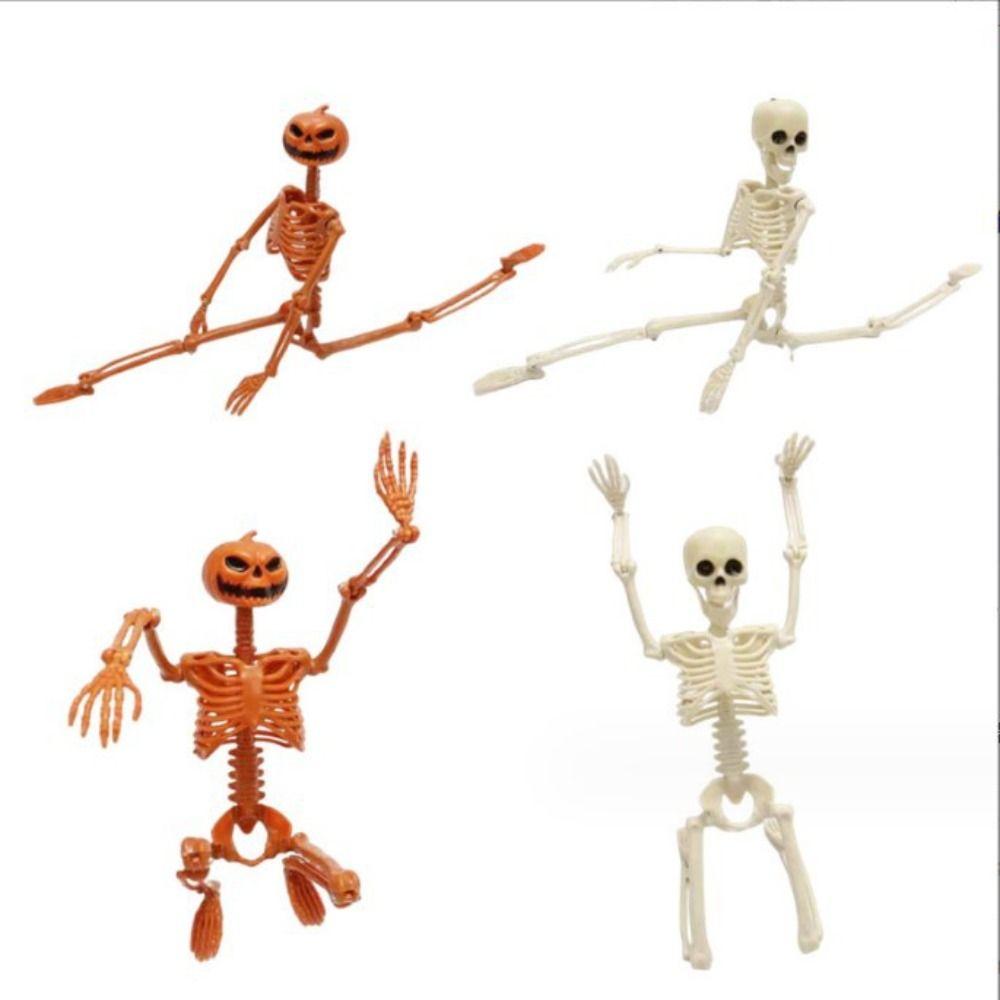 40CM Halloween Human Skeleton Plastic Bone Model Creative Body Figurine Outdoor Indoor