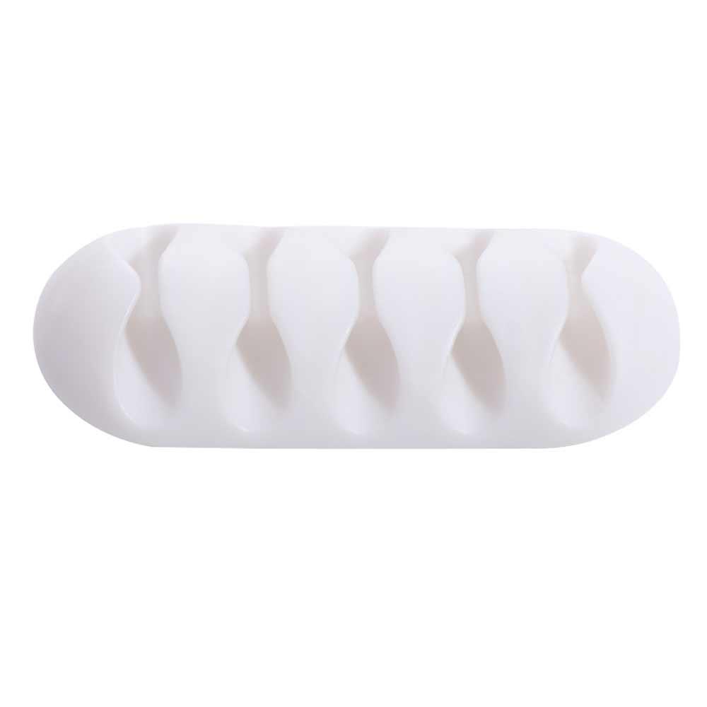 5 Holes/1 Hole/3 Holes Cable Organizer Self Adhesive Wire Organizer Cable Holder TPR Multifunctional Cord Clips Desktop Tidy