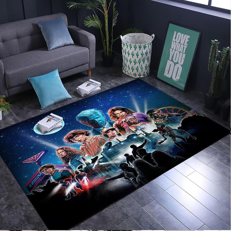 1PC rug Stranger Eleven Upside Down Carpet, Chair Rug,Area Rug for Office Bedroom living rooms bedroom, Doormat decor Christmas fan gifts