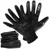 Polyester protective gloves with nitrile, black, 12 pcs, size 8, Vorstahl quality