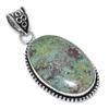 Ruby In Fuchsite Ethnic 925 Sterling Silver Jewelry Pendant 2.32" S5Q08