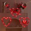 3 шт. Гирлянды-сердечки на присосках, Портативная лампа любви, Оконные гирлянды на День святого Валентина с пультом дистанционного управления, Праздничное романтическое освещение для