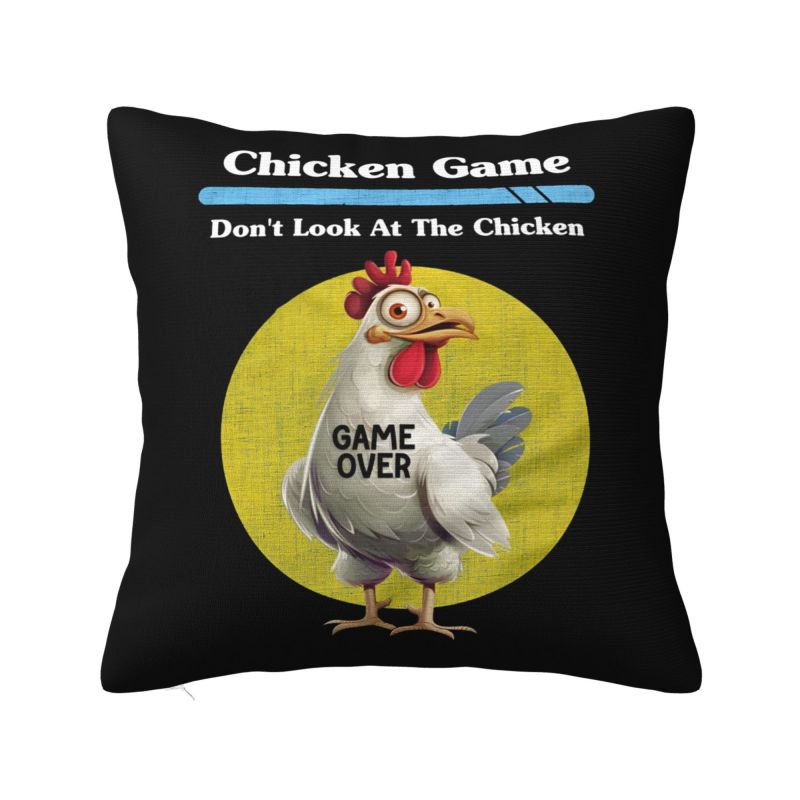 Chicken Game Dont Look At The Chicken Cushion Cover xcm Polyester Throw Pillow Case for Sofa Square Pillowcase Decoration