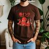 New Summer 100 Pure Cotton TShirt Black Ink Coffee Octopus Japanese Style Street Cool Casual Tee Breathable Short Sleeve