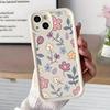 Красочный противоударный чехол с цветочным и растительным принтом для iPhone 17 Pro Max, 16, 15, 14, 13 Mini