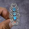 Swiss Blue Topaz Gemstone Handmade 925 Sterling Silver Jewelry Ring Size 10 t0N23