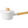 Fuji Enamel Cotton Plus Milk Pan, 14cm, White, CTP-14M.W