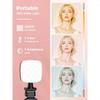 Smiling  Mini Cell Phone Light Portable Video Light with Clip Rechargeable CRI 90+ 9 Lights Modes 360 Rotatable Cold Shoe Mount