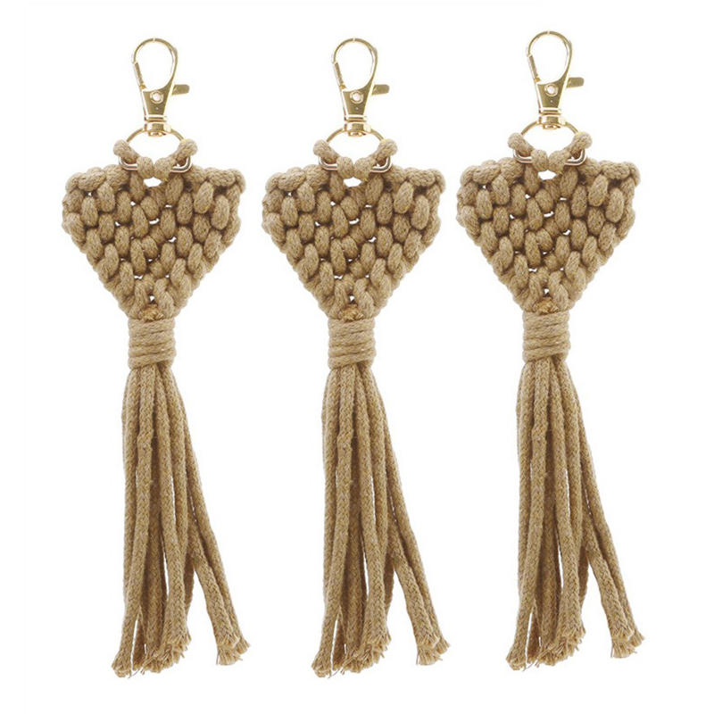 3 шт. подвеска с кисточками модный плетеный брелок ручной работы ювелирные аксессуары довольно прочный милый вязаный брелок