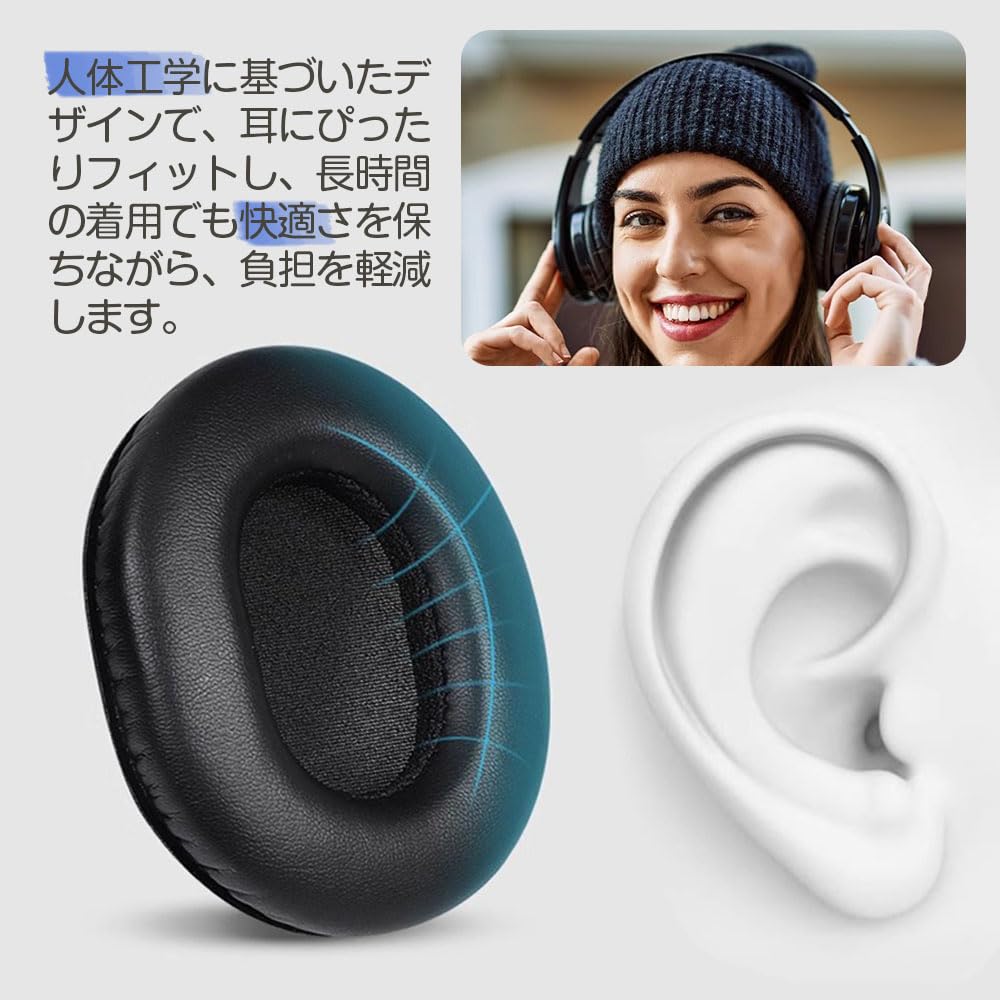 ESJNNK Амбушюры для наушников SONY Sony Pad Protein Leather Cover Memory Foam Black MDR-V6/MDR-V7/MDR-CD900ST/MDR-7506