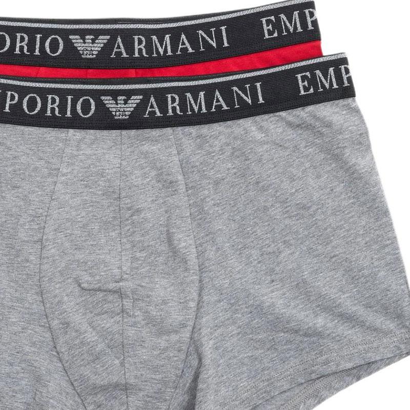 Emporio Armani Боксеры с принтом букв на эластичной талии, 2 шт., мужское нижнее белье EM000252-AF10776-M8072