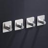 Hooks Adhesive Hooks Towel Holder Stainless Steel Hook Wall Hanger Sticker/Hook For Kitchen And Bathroom, 4 Pieces