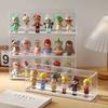 Action figures storage box, portable organizer acrylic transparent display cabinet, stackable dustproof case for dolls models