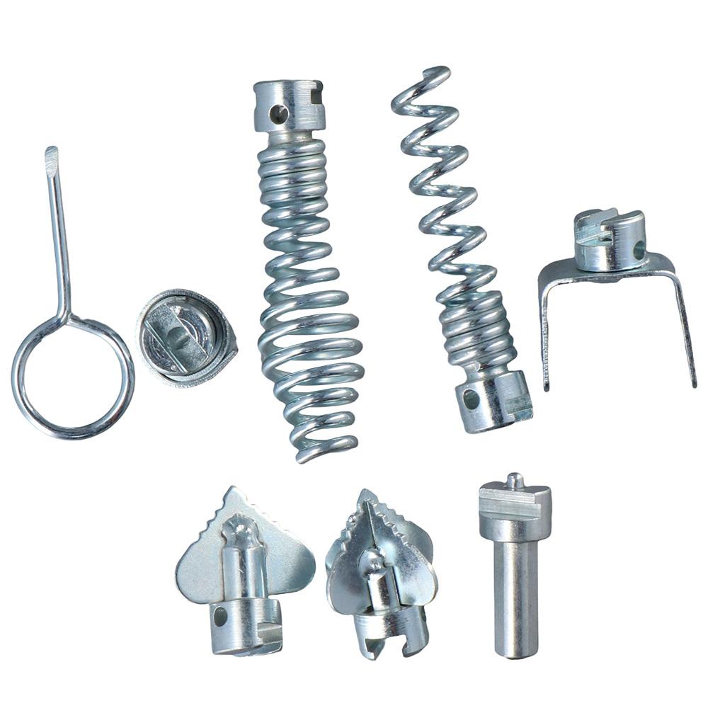 8 Pcs 16mm Pipe Dredge Cutter Heads Silver Drain Cleaning Tools Pipeline Dredging Machine