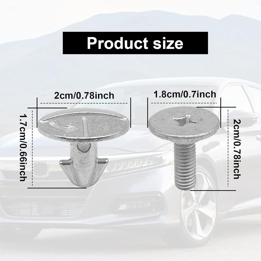 Lower Engine Cover Bolt Pin Screws, Radiator Engine Access Cover Pin and Lower Cover Bolt Lower Engine Cover Pin Screw Compatible with Honda Civic