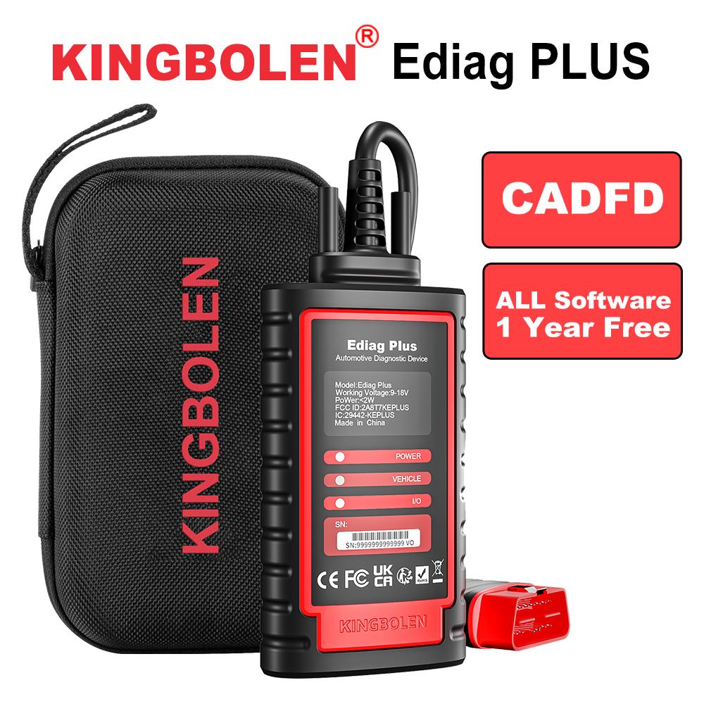 KINGBOLEN EDIAG Plus Универсальный OBD2 Диагностический Сканер, Интеллектуальный Инструмент Сканирования с Протоколом CAN-FD, 15+ Сбросов, Кодирование ЭБУ