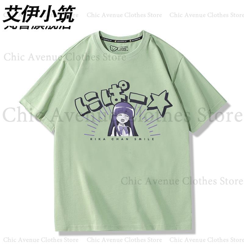 Аниме Higurashi When They Cry Серия Фурюдэ Рика Принт Футболка С круглым вырезом Пуловеры Летние Топы Футболка с коротким рукавом Хлопковая одежда