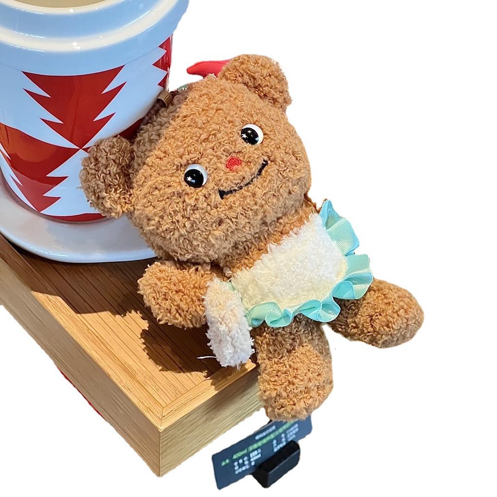 Подвеска-игрушка Медведь из масла 12 см Плюшевая игрушка Медведь из масла Брелок Плюшевая кукла для рюкзака Мягкие животные Брелок для ключей автомобиля