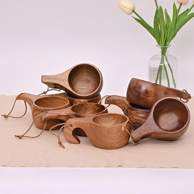 Креативная молочная чашка для улицы, деревянная чашка, деревянная финская чашка, портативная универсальная чашка