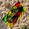 Bob Marley Customize Text Beach Towel Quick-Dry Soft Microfiber Perfect for Traveling Yoga Camping and Swimming