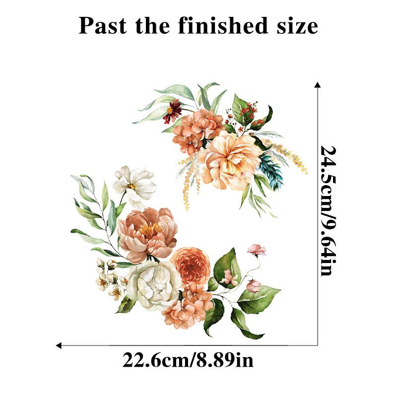 Водостойкая наклейка на унитаз для ванной комнаты, крышка сиденья, наклейки, съемная виниловая художественная наклейка из ПВХ, наклейка с цветами на холодильник