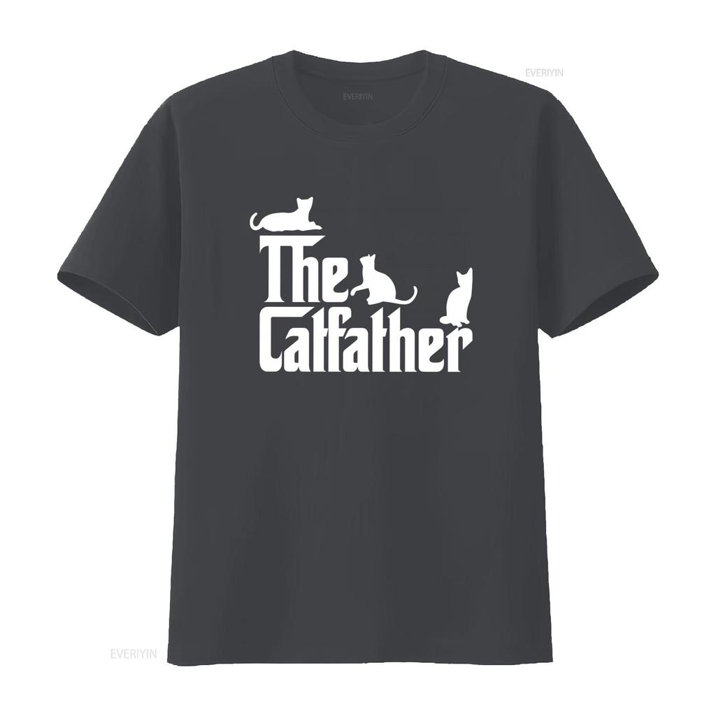 The Cat Father T Shirt Funny Dad Owner Fathers Day Classic Daddy Lover vintage Washed homme Soft Slightly Comfortable Unisex