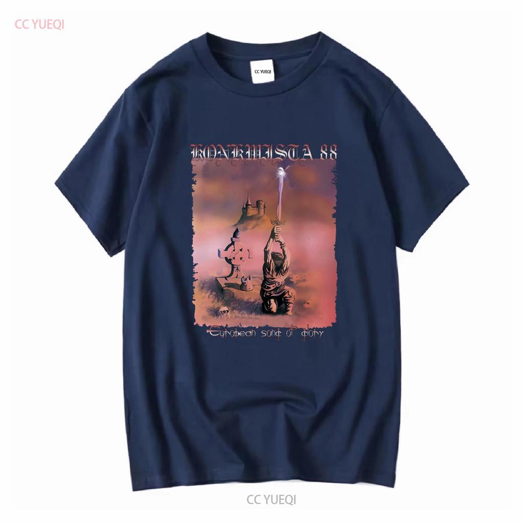 Новая Европейская Песня славы KONKWISTA 88 Классическая Футболка Мужская Женская S 5XL с длинным или коротким рукавом винтажная Стирка Дышащая Стильная