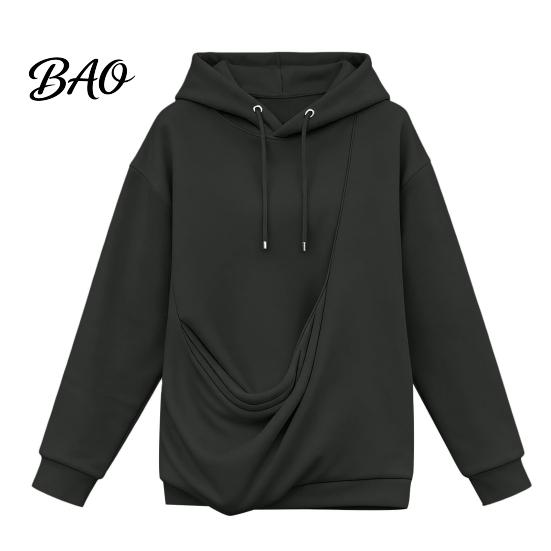 Relaxed Fit Pullover Women Pet Pouch Hoodie, Oversized Hooded Sweatshirt with Kangaroo Pouch, Cat Lovers Hoodie Dog Carrying Top for Fall Winter Long