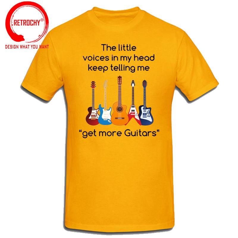 New Fashion Tshirt Guitar Shirt The Little Voice In My Head Keep Telling Me Get More Guitars Funny T Shirts Trendy Brand Tshirt