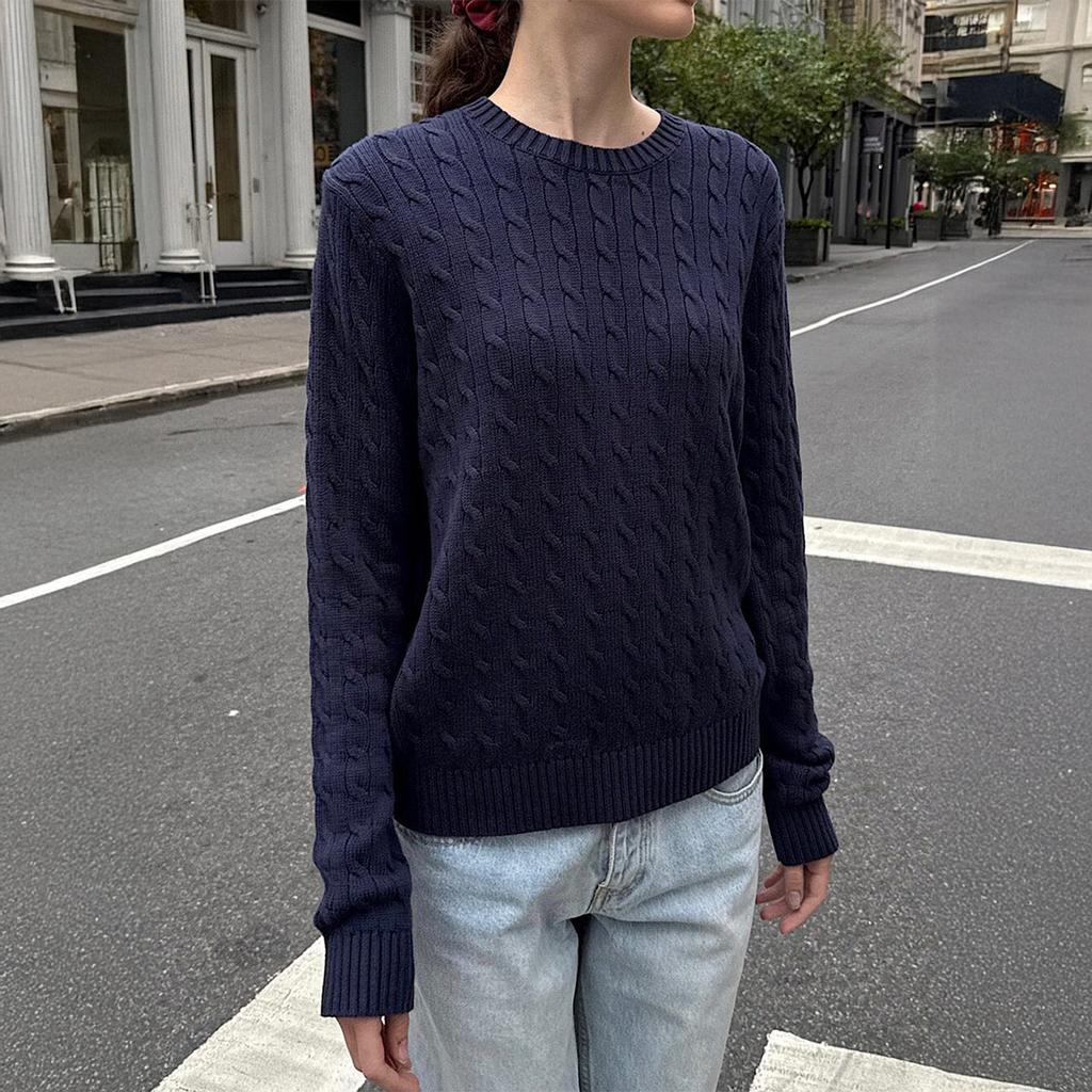 Casual Holiday Solid Color Long-sleeved Bottoming Sweater Woolen Women's Clothing 2025 Autumn and Winter