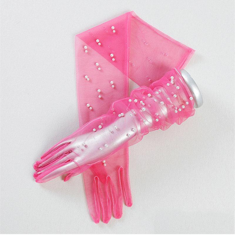 Белые свадебные перчатки Сетчатые перчатки Длинные перчатки Белые перчатки из пряжи Свадебные перчатки