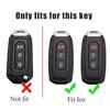 Leather Car Smart Key Case CGERJS5 Cover Shell Keyless Protector Holder Fob For Ford Territory EV Keychain Keyless Remote Accessories
