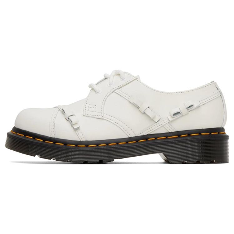 Доктор. Martens 1461 Кожаные Туфли Кэжуал с Бантом Женская Обувь Белый 27852100