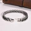 Men's Stainless Steel Retro Cuban Chain Bracelet - Trendy Fashion Hip-Hop Accessory (BR-475)
