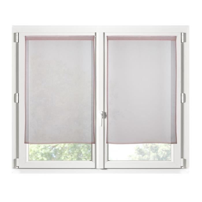 Paire de Rideaux Voile brise bise roselin 60 x 90 cm