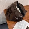 Solid Corduroy Color Beret Cap With Sun Protection Warmth For Adult Gift Fashion