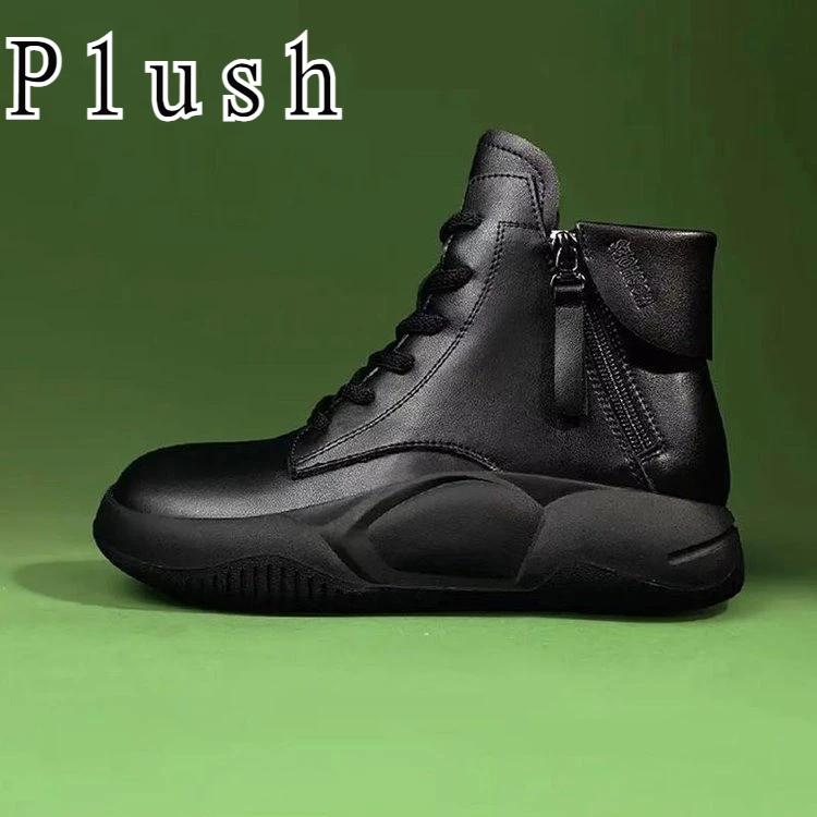 Ботинки женские британские модные короткие ботинки 2024 года, новые осенне-зимние мотоциклетные ботинки с толстой подошвой, боковая молния, модная женская обувь