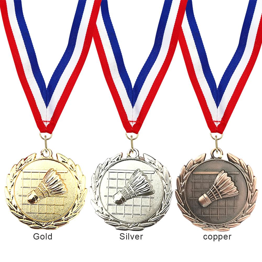 5cm Badminton Medal Gold/Silver/Bronze Medal Zinc Alloy Metal Winner Medals Badminton Award Medals for Party Activities