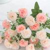 20 Heads Carnation Bouquet Artificial Flowers Bride Wedding Home Decoration Fake Flowers Faux