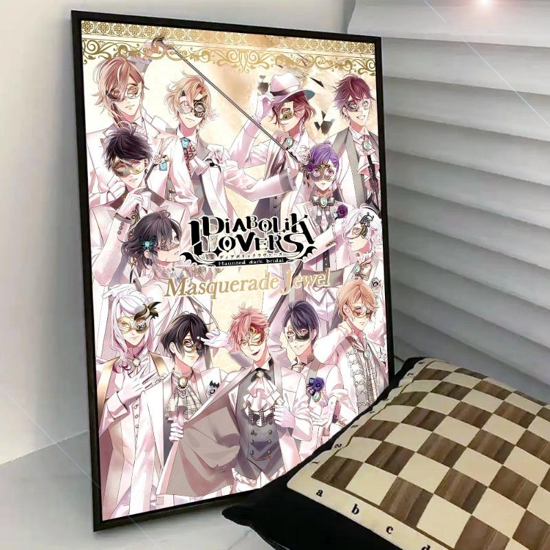 Аниме D-Diabolik Lovers Movie Sticky Poster Paper Print Home Bedroom Вход Bar Cafe Art Painting Decoration