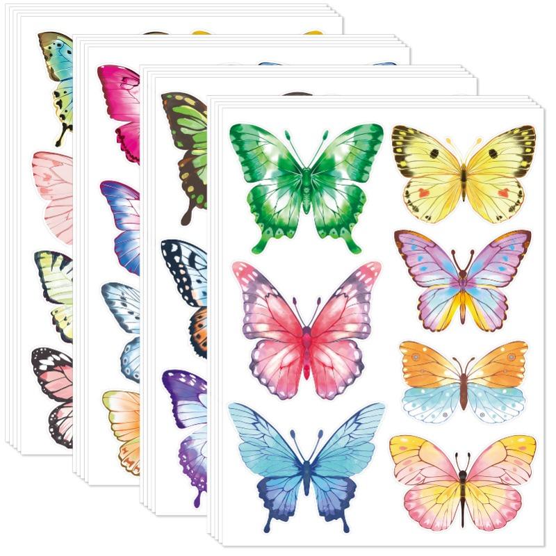 Самоклеящиеся наклейки на стену с изображением мультяшной бабочки для украшения дома, фона для детской комнаты, сделай сам