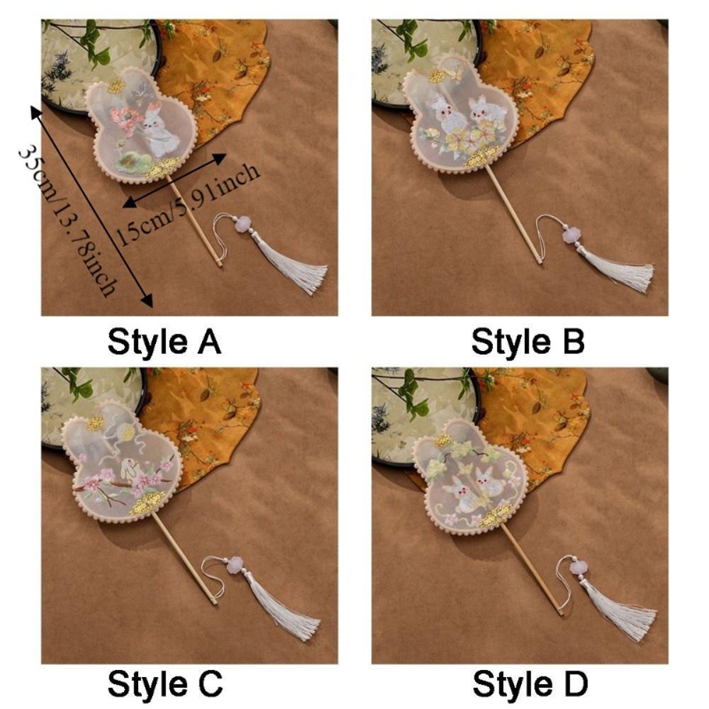 Handheld Ancient Style Fan Rabbit Shaped Dance Fan Decorative Fan Hanfu Fan Stage Performance