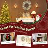 60cm 24inch Flocked Prelit Christmas Wreath