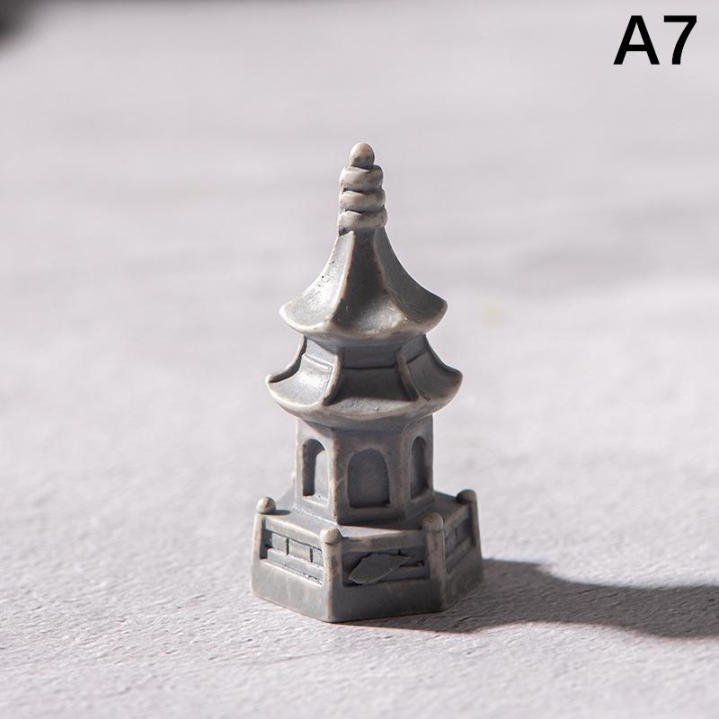 Rockery Stone Tower House Mini Home Decor Miniature Fairy Garden Ornaments Decoration Accessories Crafts