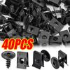 40PCS Metal U-shaped Shims Self-Tapping Screws Kit Car Self-tapping Screw Fasteners Universal Auto Motorcycle Modification Accessories